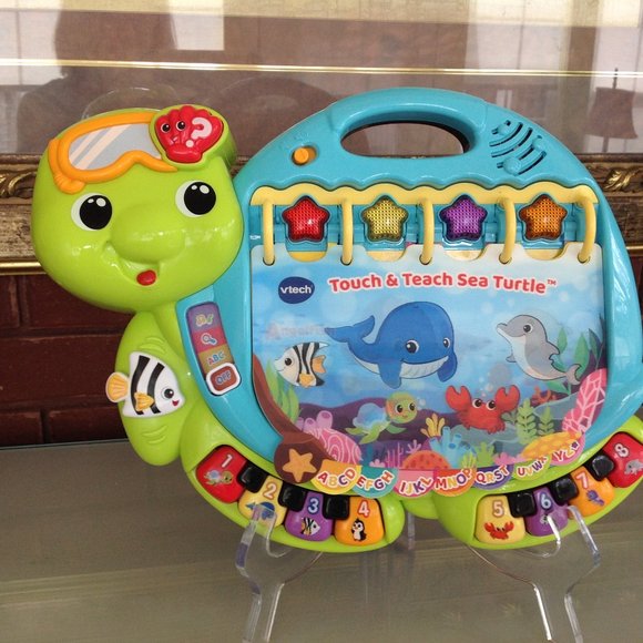 VTech Touch and Teach Sea Turtle Interactive Learning Book - Picture 2 of 12